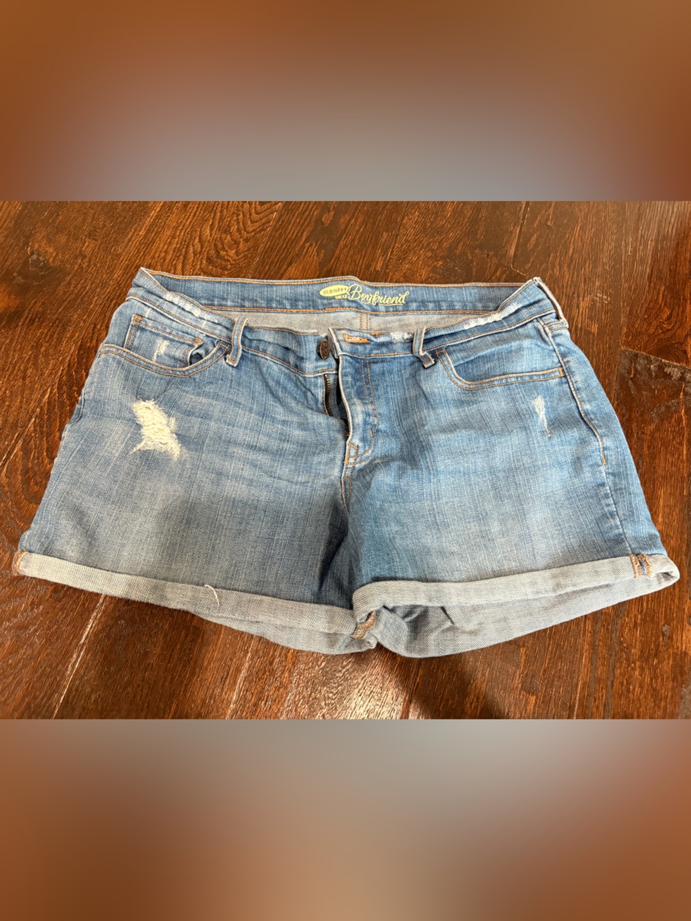 Old navy Women's Light Blue Rolled-Hem Denim Shorts